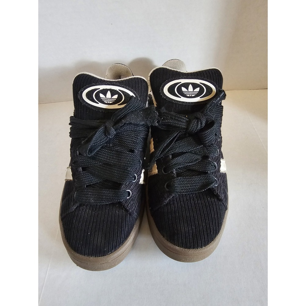 Adidas Campus Black White Gum Sole Sneakers Men's 6 Corduroy Upper - Picture 2 of 8